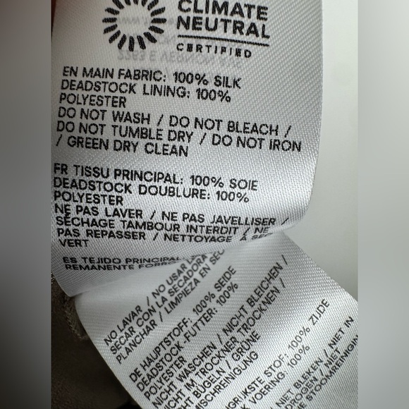 NEW Reformation Backless Satin Dress in Olive - Picture 11 of 13